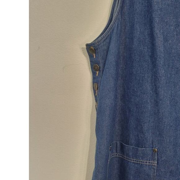 Susan Bristol Jean Dress Womens X-Large Knee Length Dark Blue Denim Vintage - Picture 6 of 8